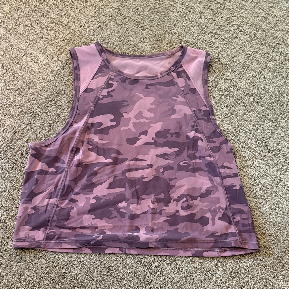 lululemon Pink Camo Tank Top